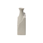 Beige ceramic vase on a white background