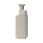 Textured beige vase on a white background