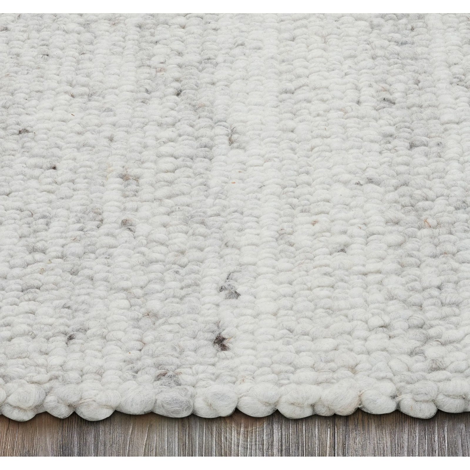Textured Neutral Wool Area Rug