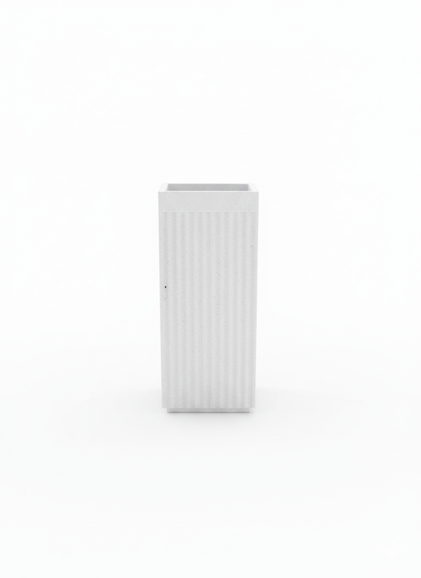 Textured Planter with stripes