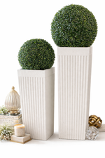 Textured Planter with stripes