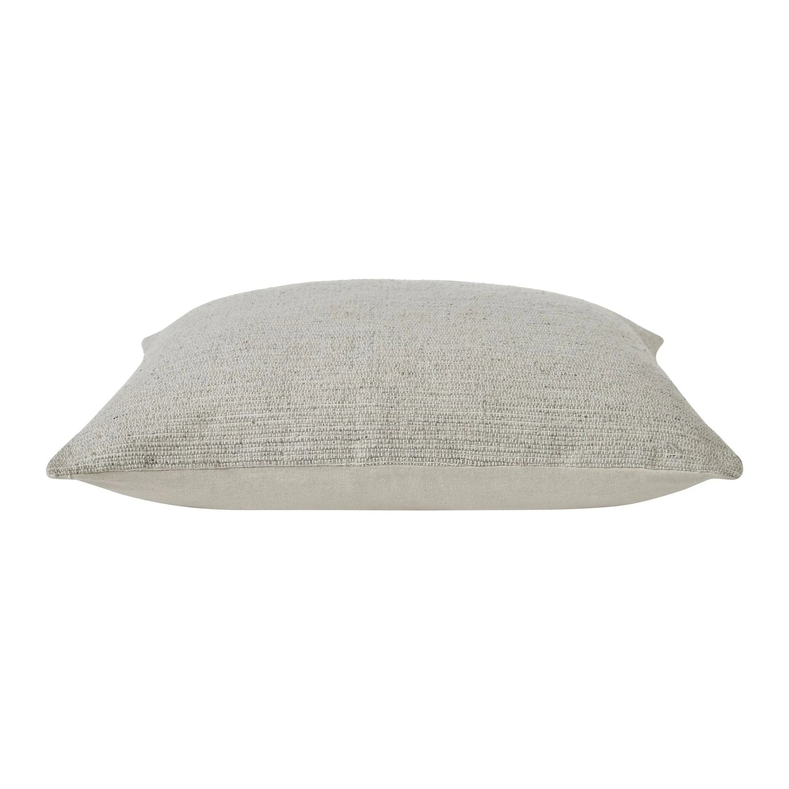 Textured gray cushion on a white background