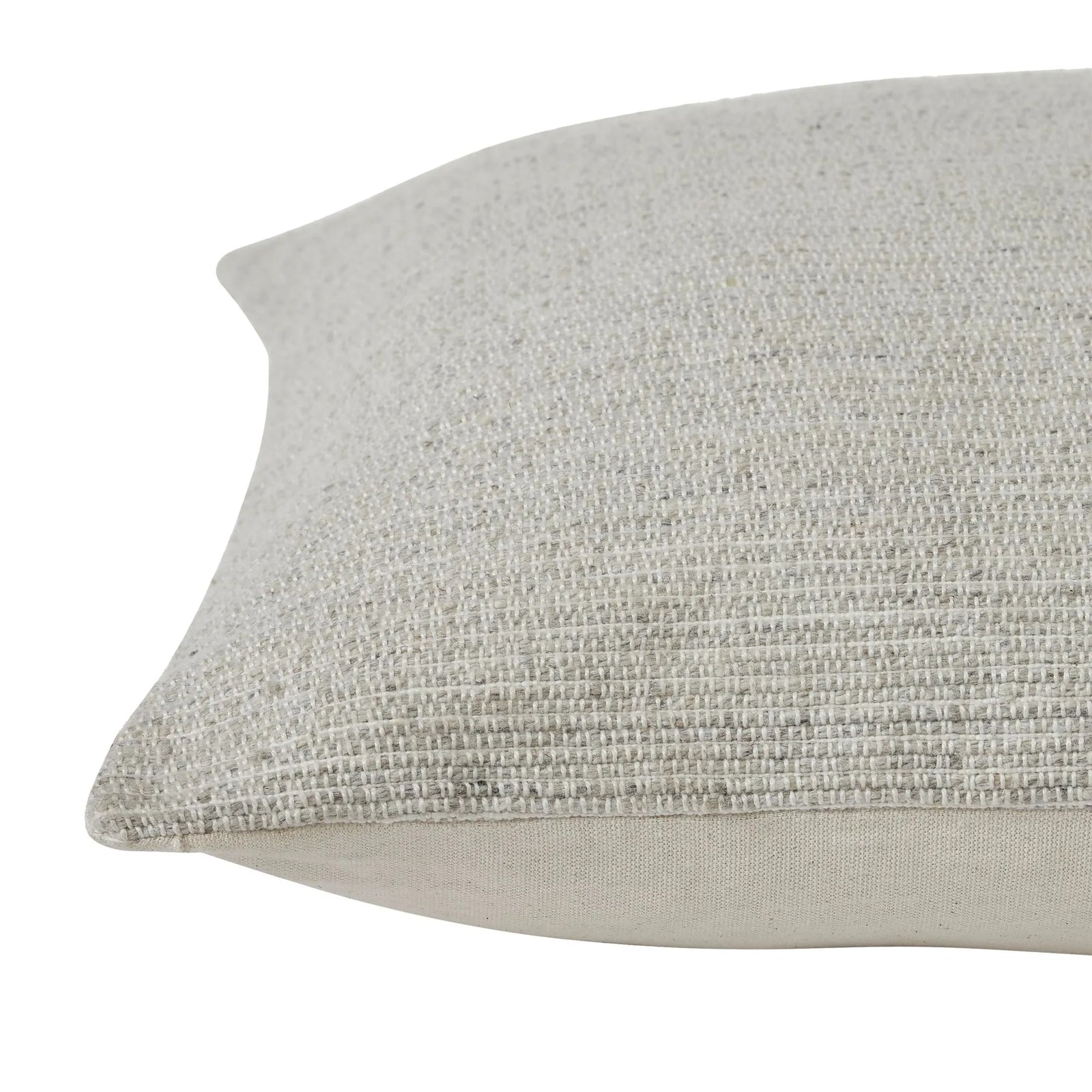 Textured gray pillow on a white background