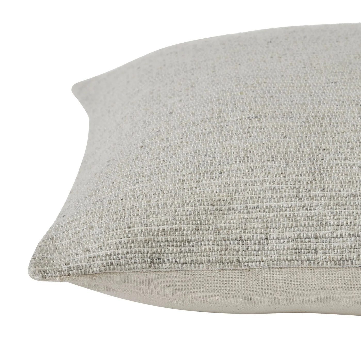 Textured gray pillow on a white background