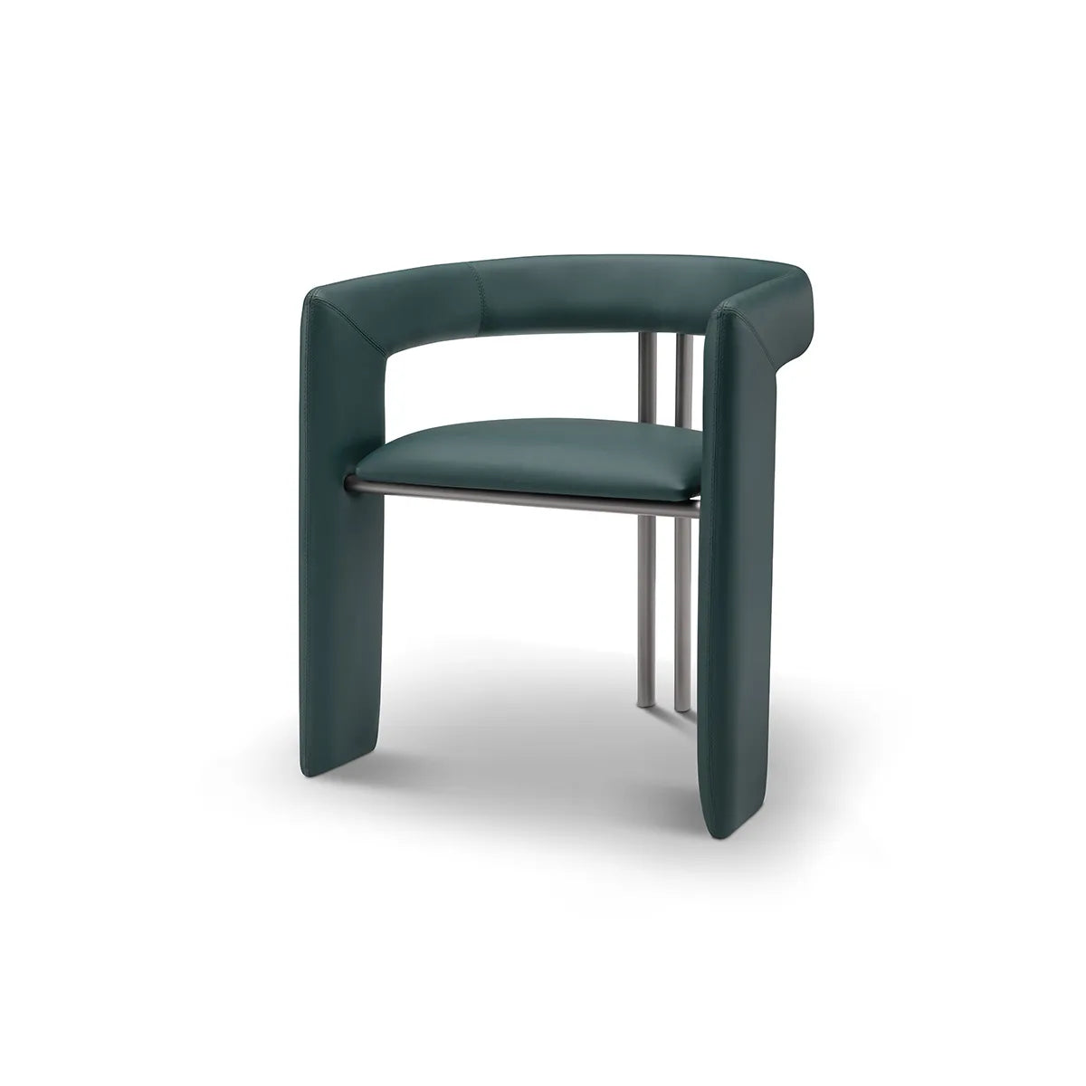 Green chair on a white background
