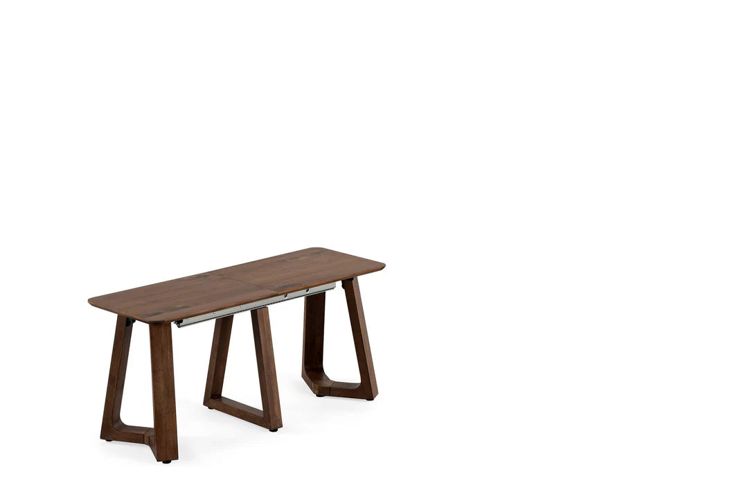 Wooden bench on a white background