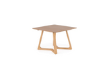 Wooden table on a white background
