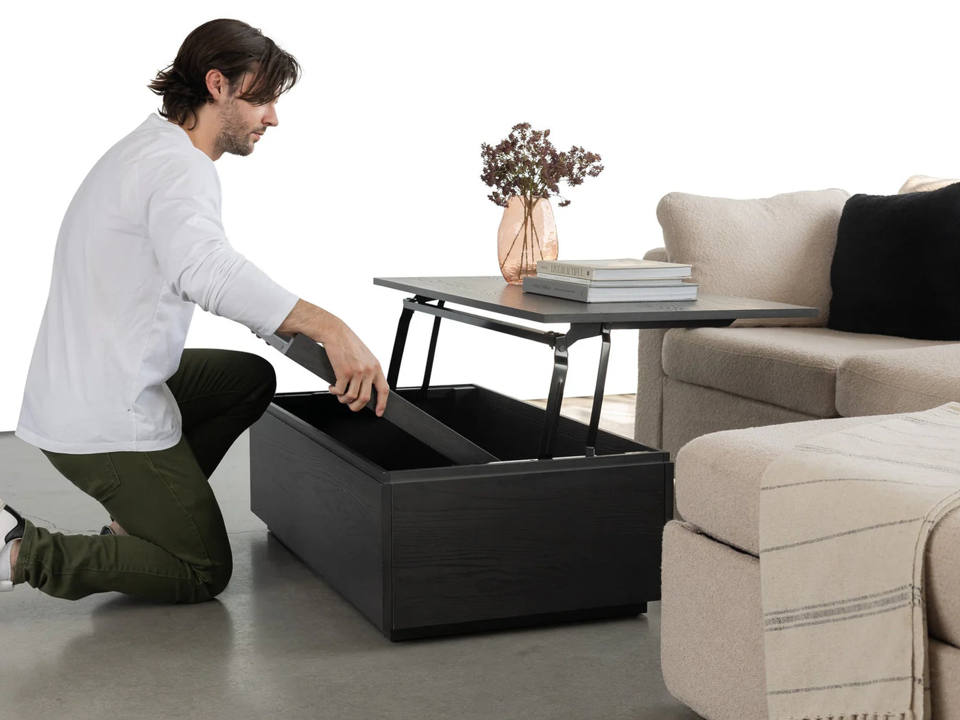 Transformer Coffee Table - Panel Storage