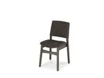 Dark gray chair on a white background