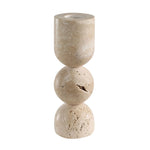 Decorative stone candle holder on a white background