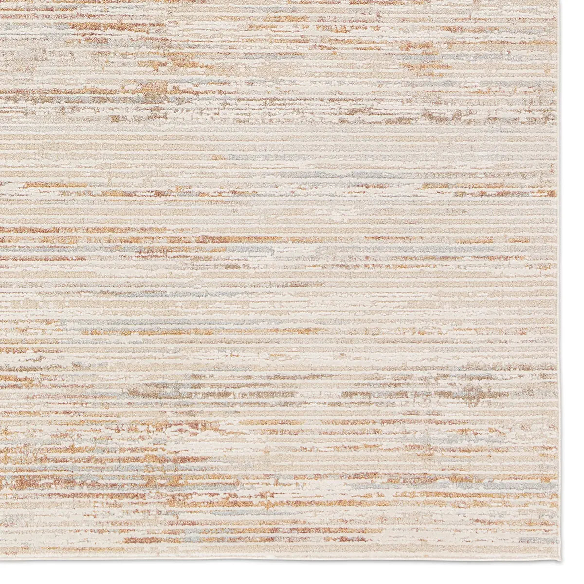 A power loomed area rug with beige and brown tones.
