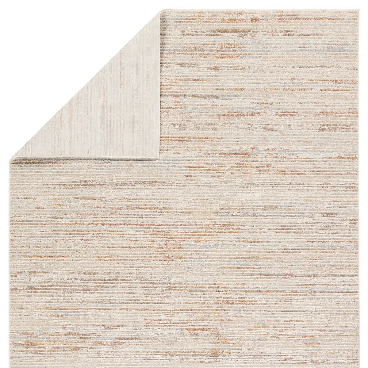 A power loomed area rug with beige and brown tones.