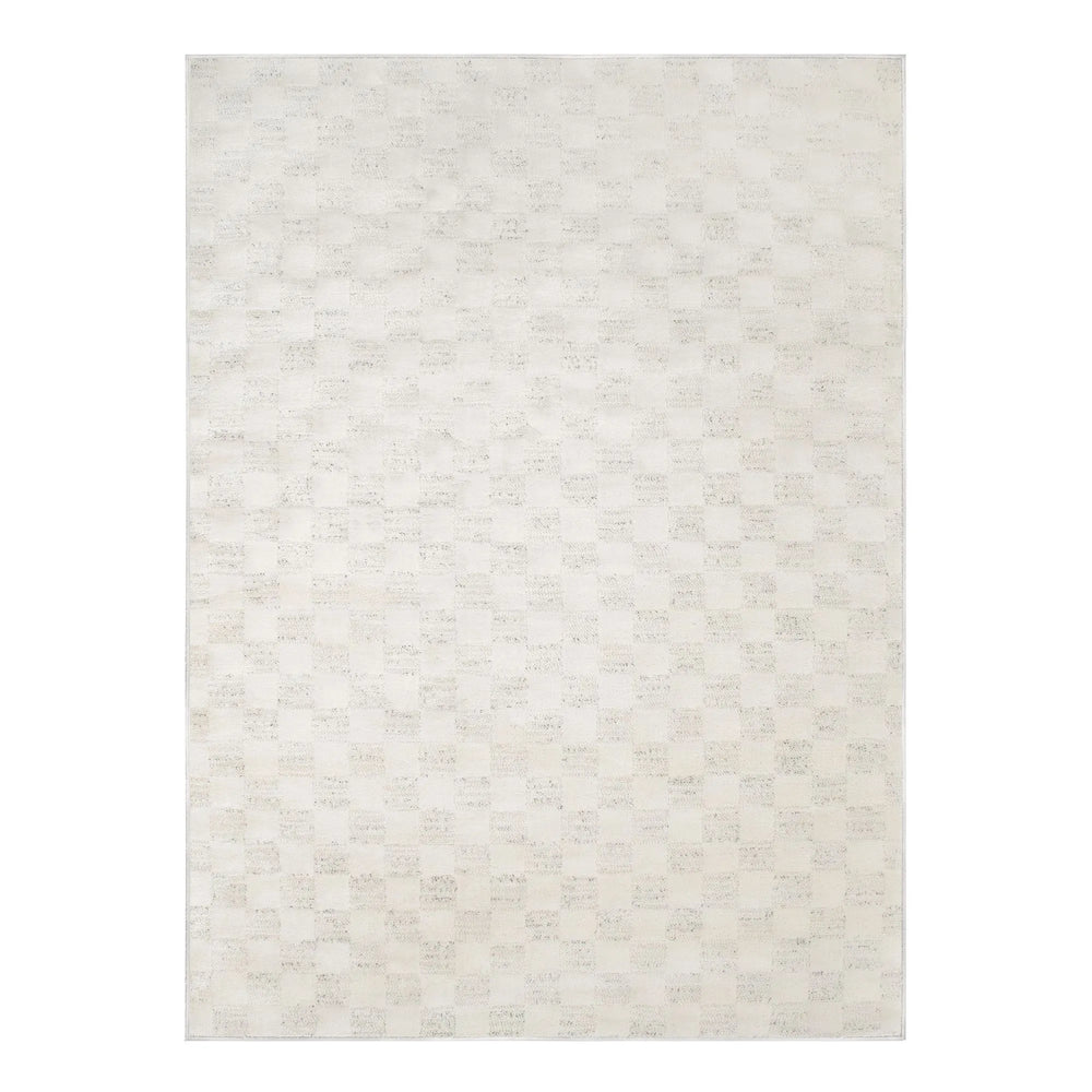 Textured white rug on a white background