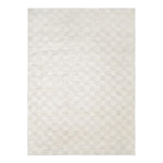 Textured white rug on a white background