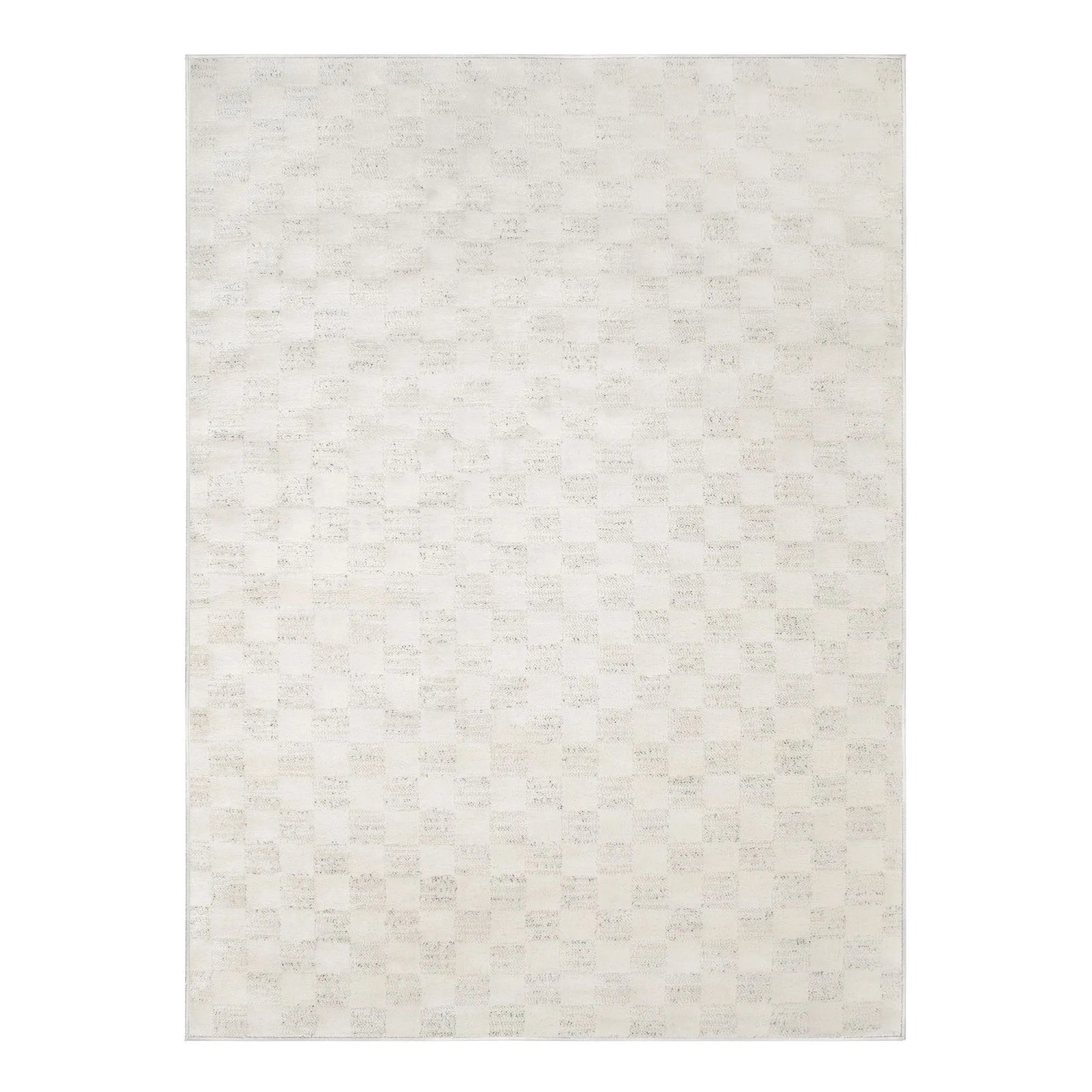 Textured white rug on a white background