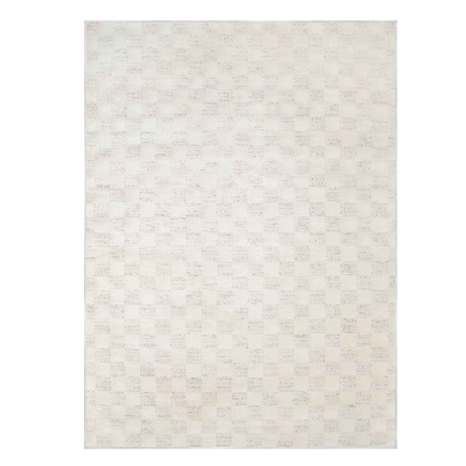 Textured white rug on a white background