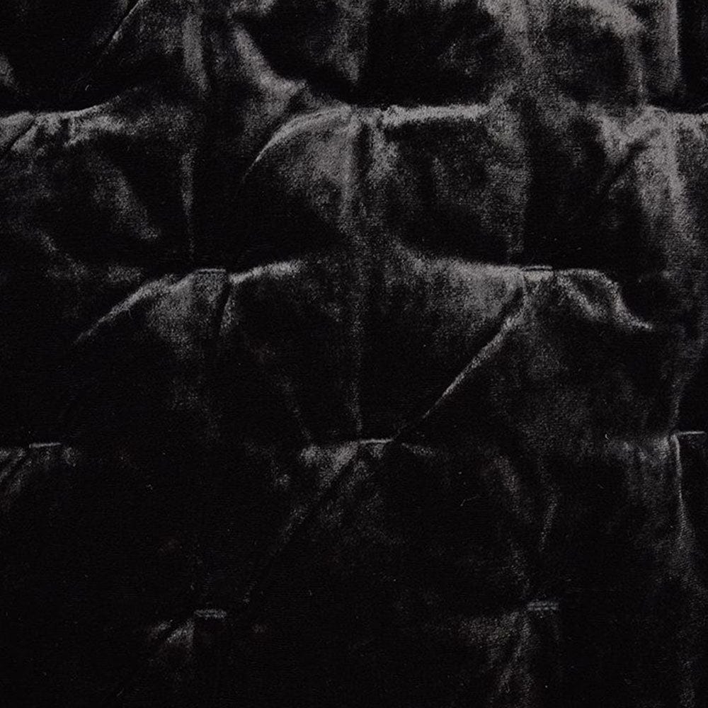 Close-up of a textured black fabric surface