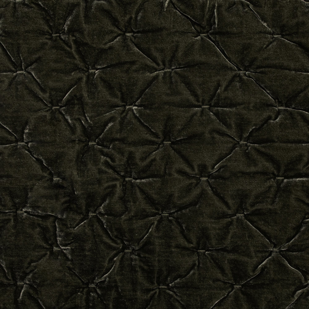 Close-up of dark quilted fabric texture