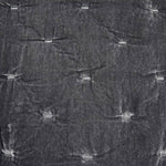 Close-up of textured black fabric with a grid pattern