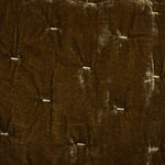Close-up of brown woven fabric texture