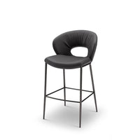 Black bar stool on a white background