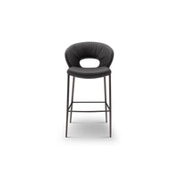 Black bar stool on a white background