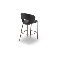 Black bar stool on a white background