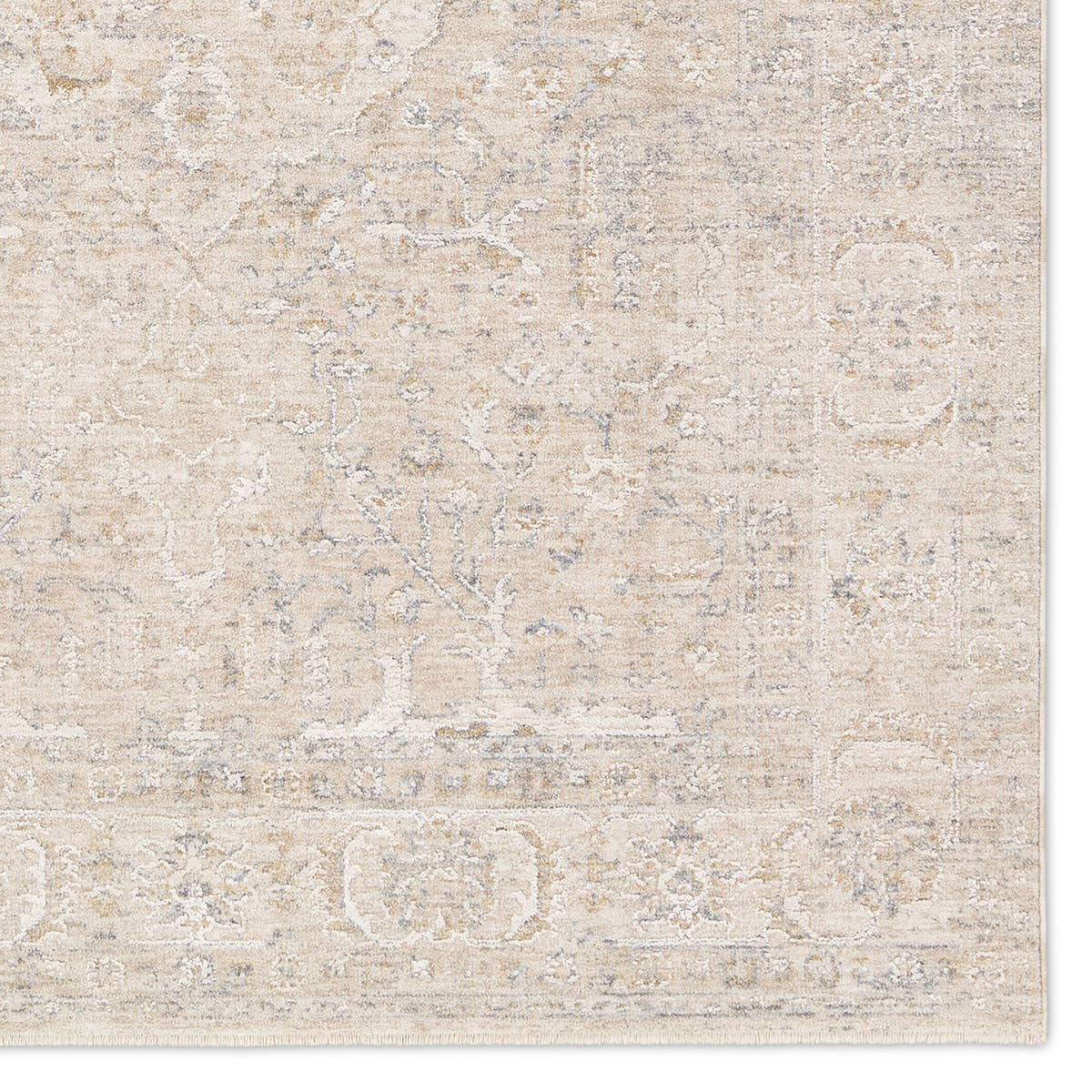 Textured beige and brown patterned rug