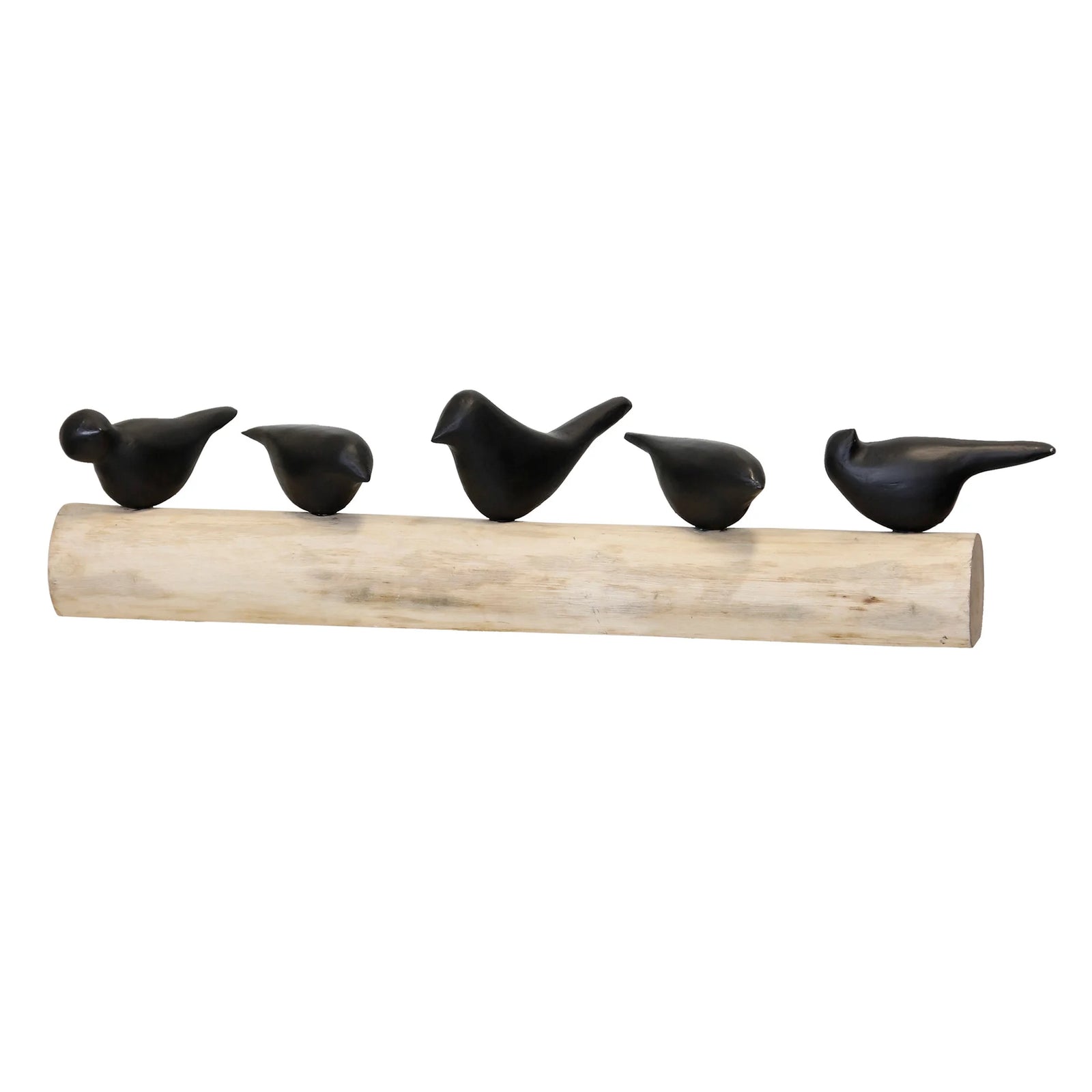 Birds on Log Decor Obeject