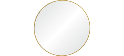 Round Wall Mirror - Brass Gold Finish