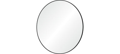 Side look of a mirror with black frame on a white background