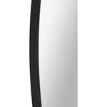 Side look of a mirror with black frame on a white background