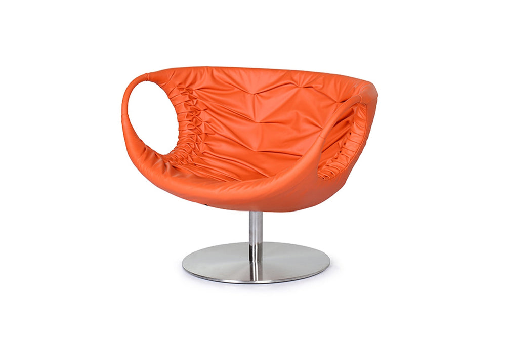 Ada Full Grain Leather Swivel Chair