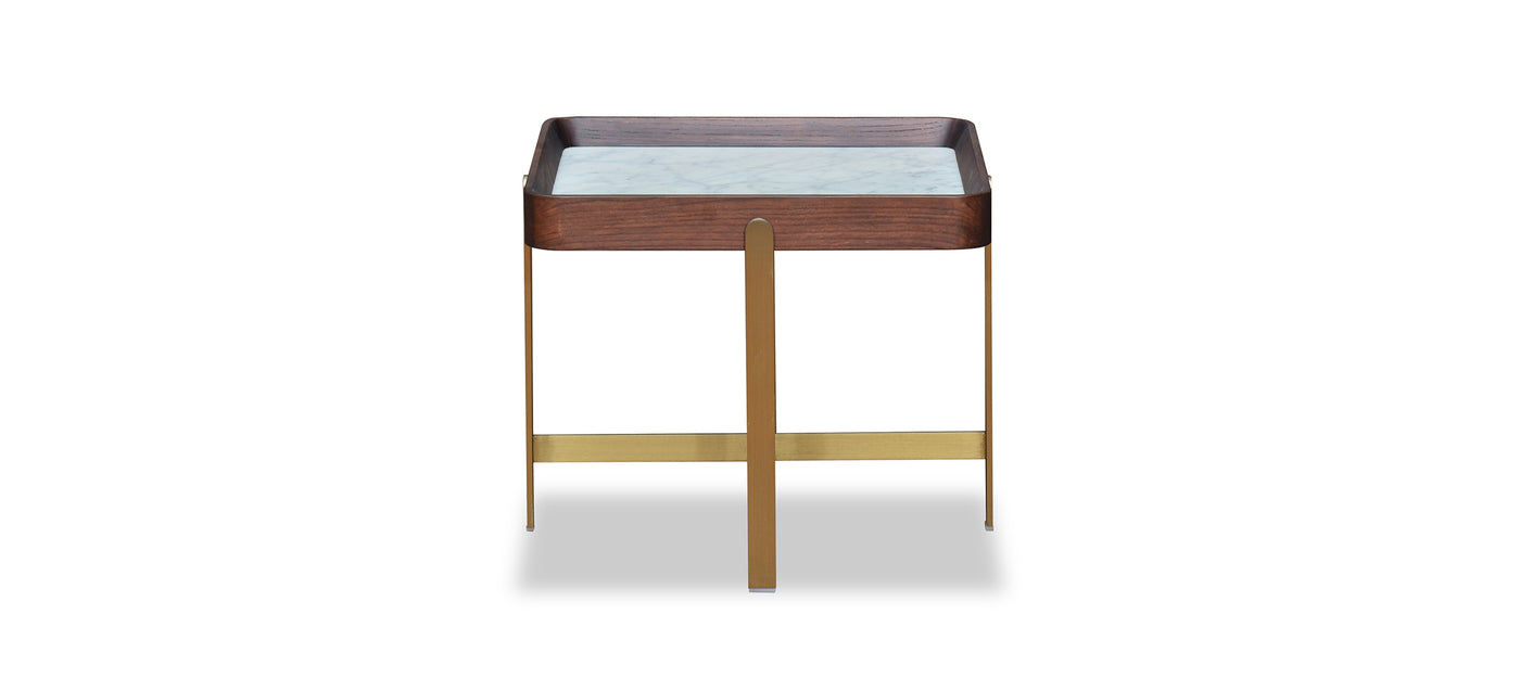 Mariam marble top end table/night stand