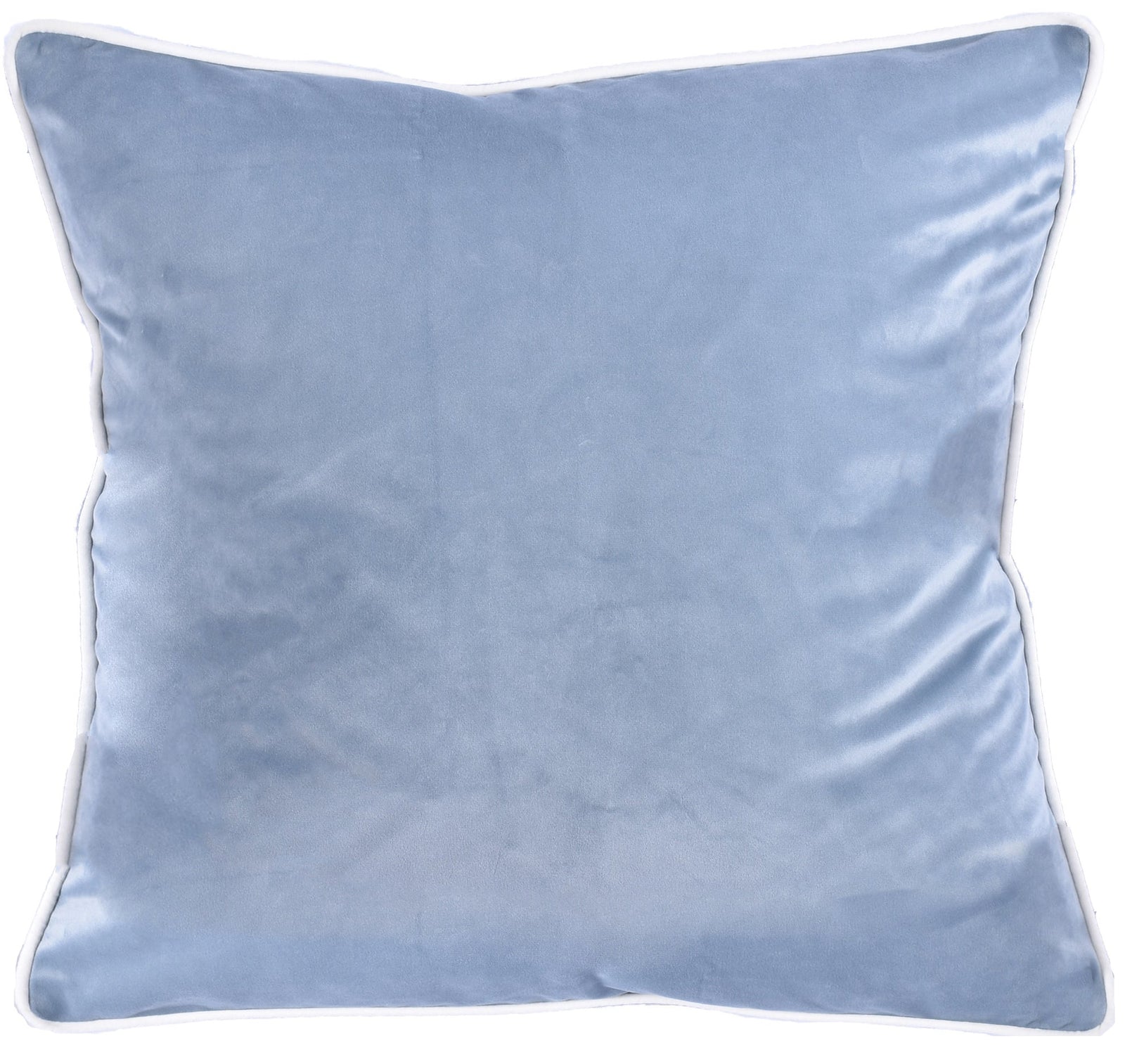 Light blue pillow on a white background