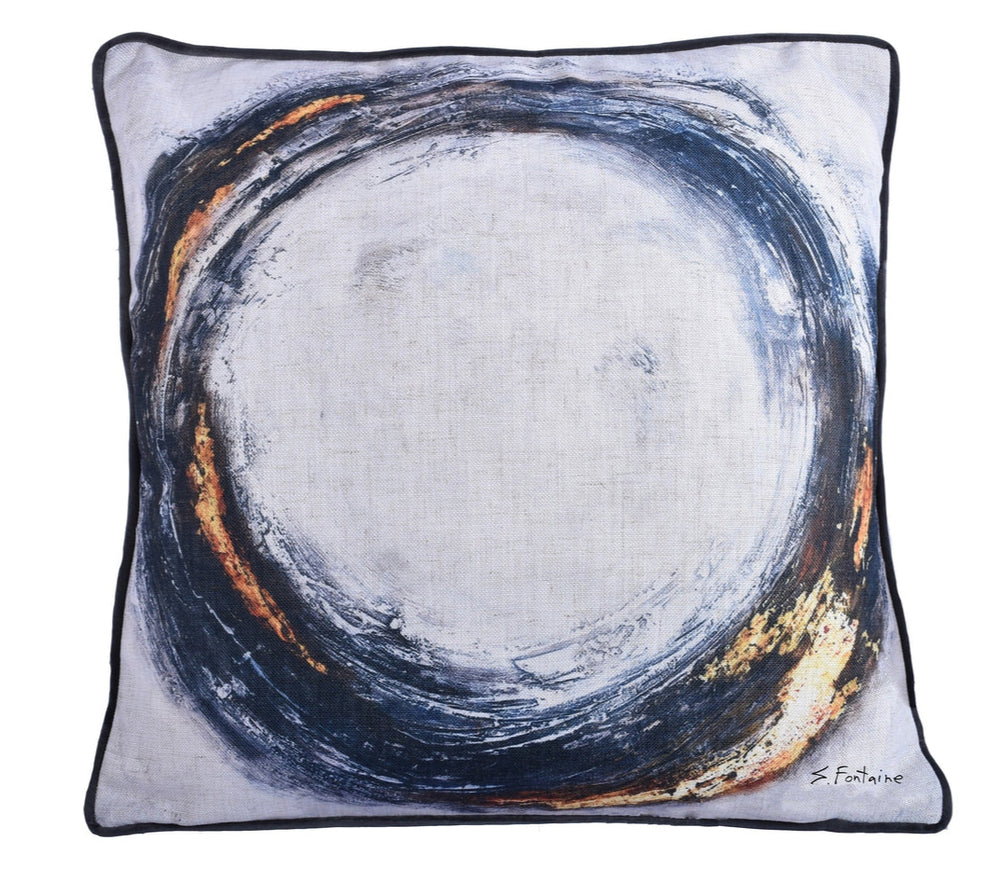 a bold artistic pillow