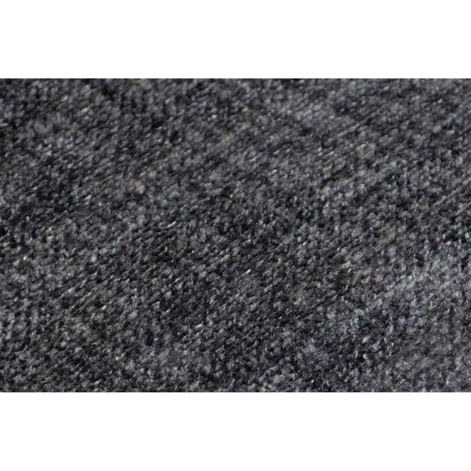 A dark navy area rug with a textured weave pattern, designed for use in a bedroom or hallway.