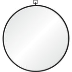 Round white reflector with black frame on a white background