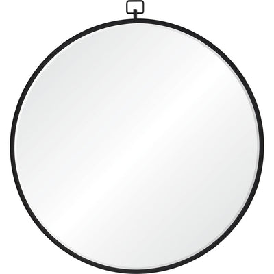 Round white reflector with black frame on a white background