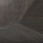 Modern dark wood sideboard with geometric design 