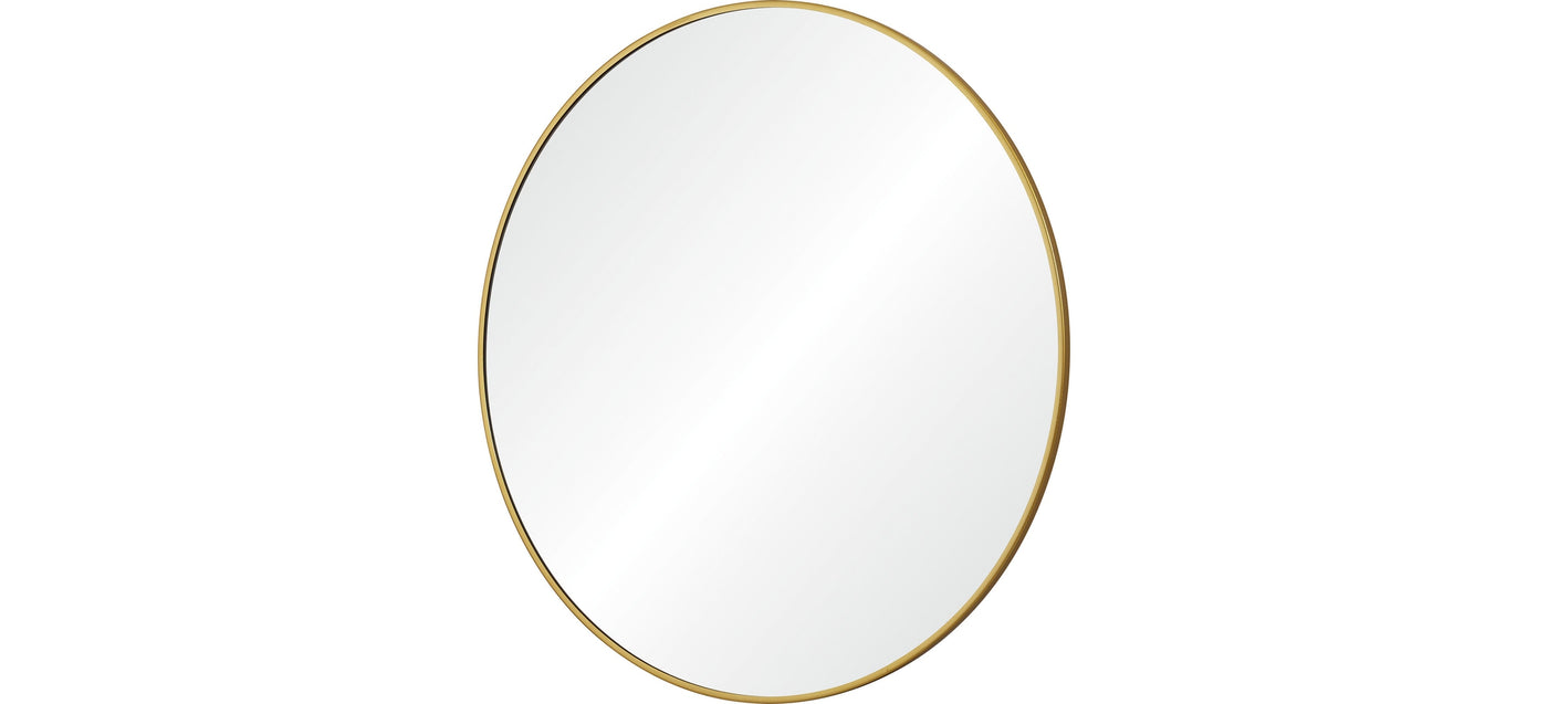 Round Wall Mirror - Brass Gold Finish