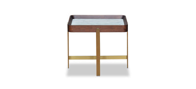 Mariam marble top end table/night stand