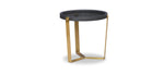 Murphy glass end table -Tempered & Brass