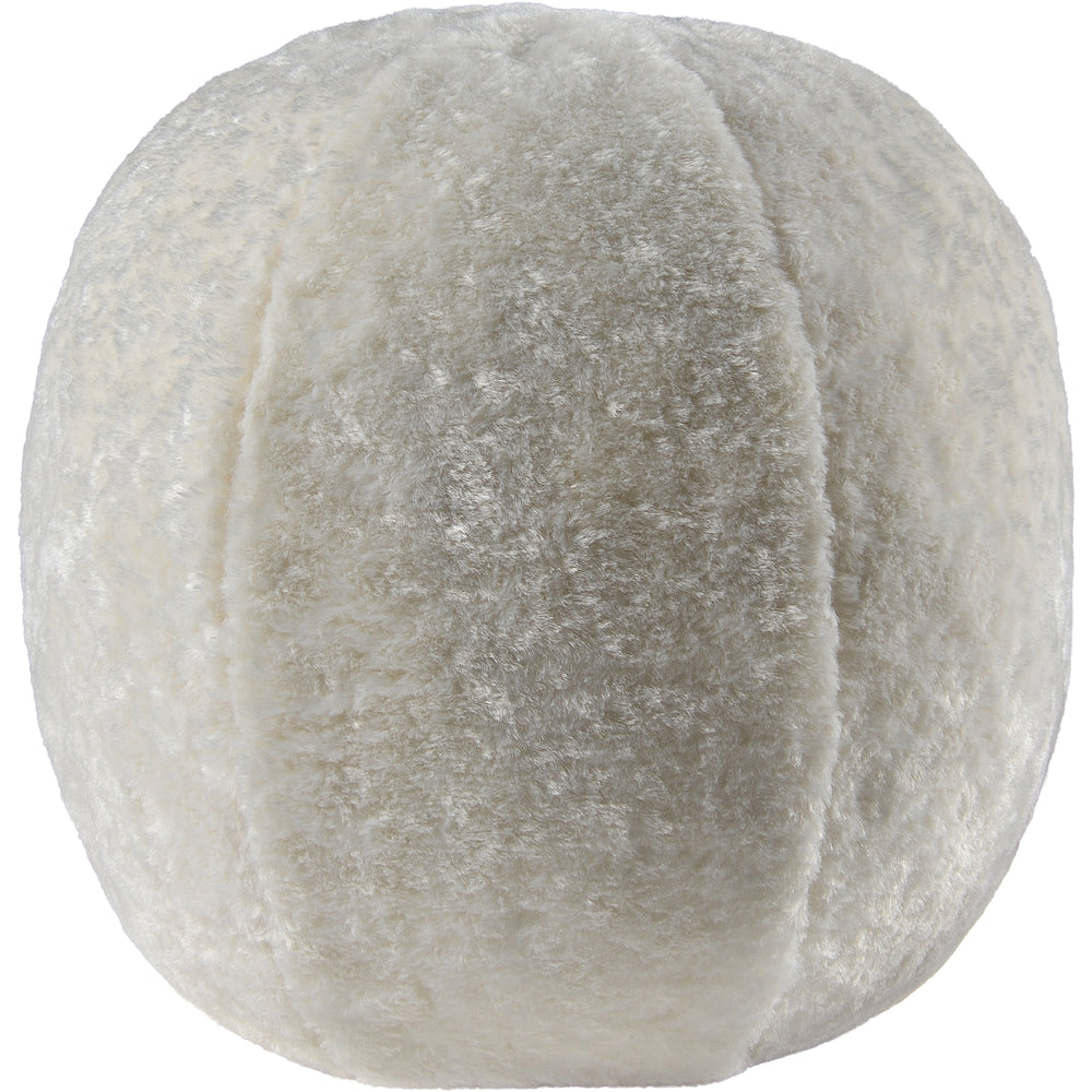 Fred Round Accent Pillow- White