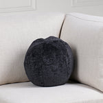 Fred Round Accent Pillow- Black