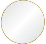 A round mirror with golde frame