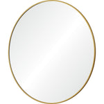 A round mirror with golde frame