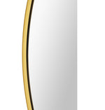 A round mirror with golde frame