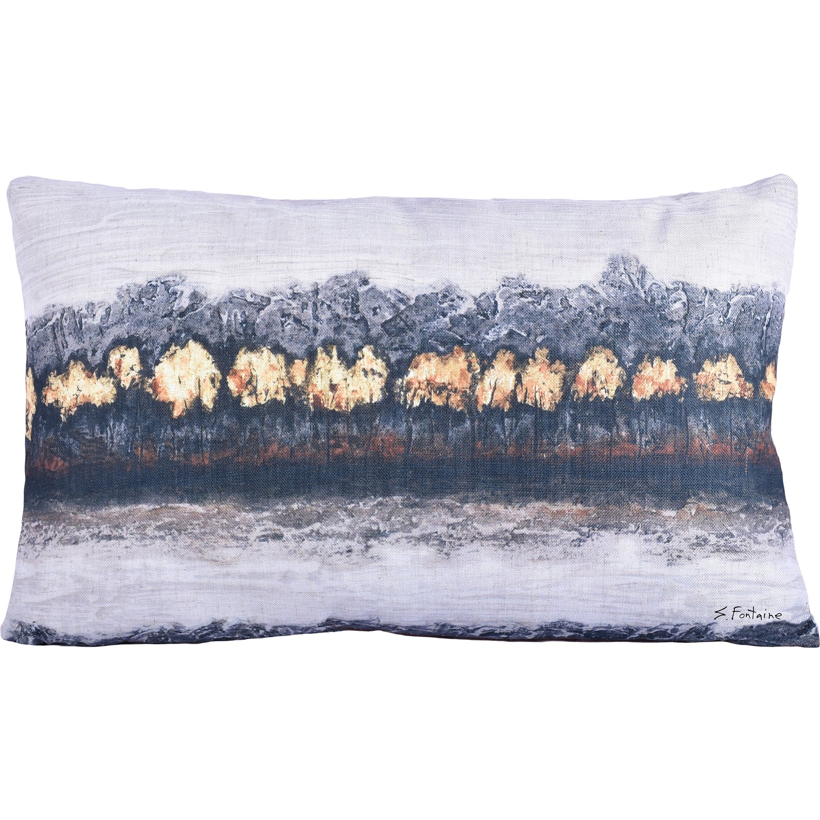 Gold Accent Kidney Pillow